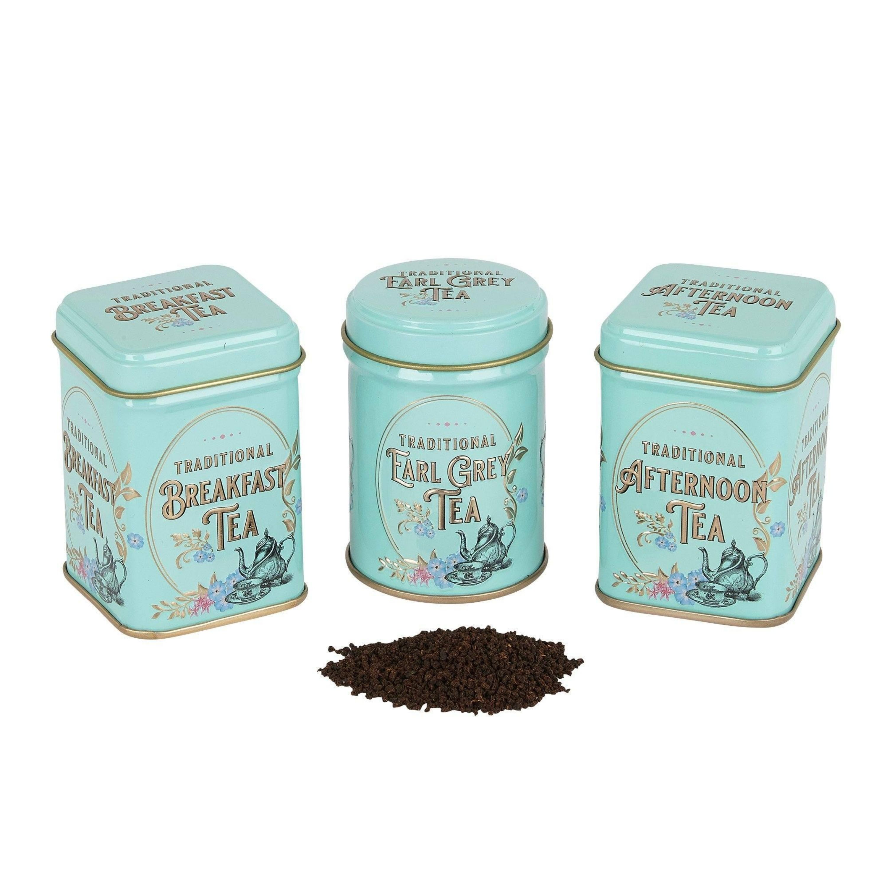 Vintage Victorian Mini Tea Tins with looseleaf black tea GLEE